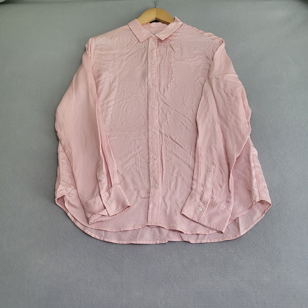 Everlane Long Sleeve  Button Up Pink Blouse Shirt Women's Size 10